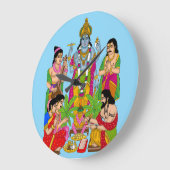 Lord Satyanarayan Wall Clock Grote Klok (Hoek)