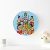 Lord Satyanarayan Wall Clock Grote Klok (Huis)