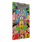 Lord Satyanarayan wandklok Mini Klembord (Schuin)