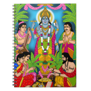 Lord Satyanarayan wandklok Notitieboek