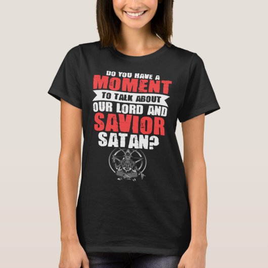 Lord Savior Satan Satanic Witchcraft Baphomet Goth T-shirt (Voorkant)