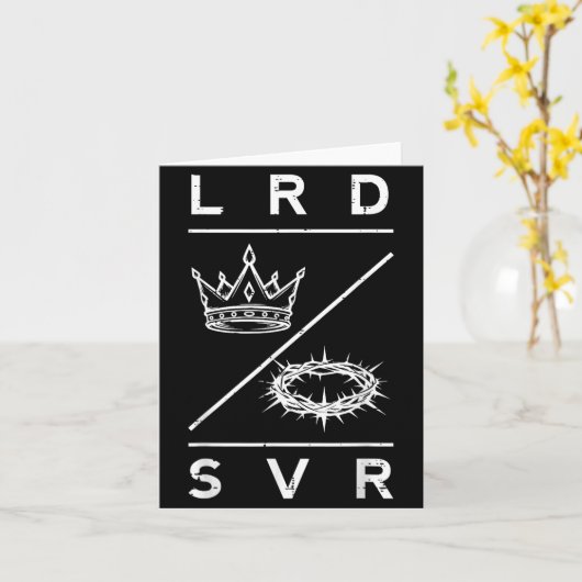 Lord Saviour Crown Christian God Jesus Bible Men W Kaart (Gele Bloem)