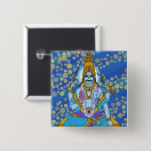 Lord Shani Dev-knop Vierkante Button 5,1 Cm (Voorkant /achterkant)