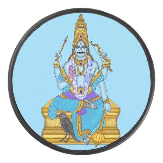 Lord Shani Dev Muismat Hockey Puck (Voorkant)