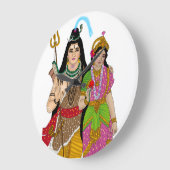 Lord Shiv Parvati Clock Grote Klok (Hoek)