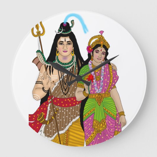 Lord Shiv Parvati Klok (Voorkant)