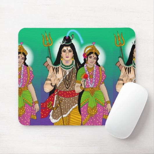 Lord Shiv-Parvati Mouse Pad Muismat (Met muis)