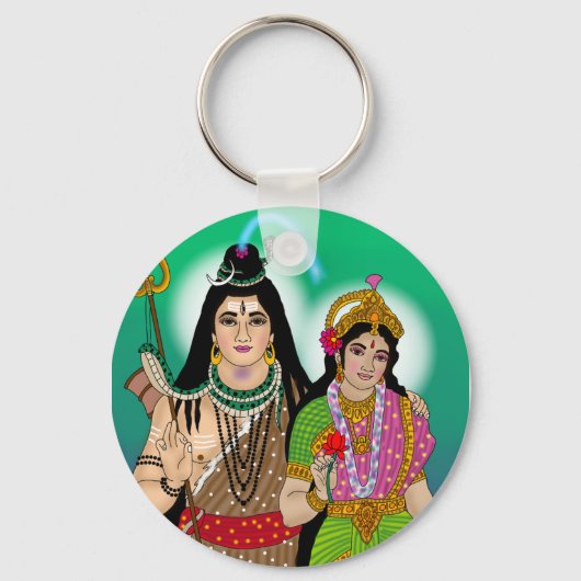 Lord Shiv Parvati Sleutelhanger (Voorkant)