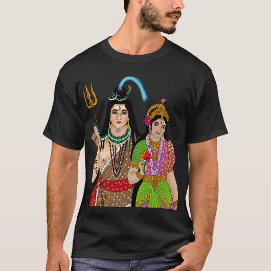 Lord Shiv Parvati T-shirt (Voorkant)
