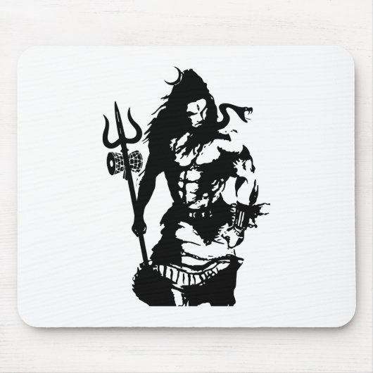 Lord Shiva Art Angry Trishul Muismat (Voorkant)