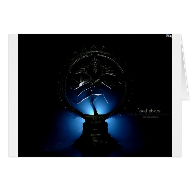 Lord Shiva Blue Background (Voorkant Horizontaal)