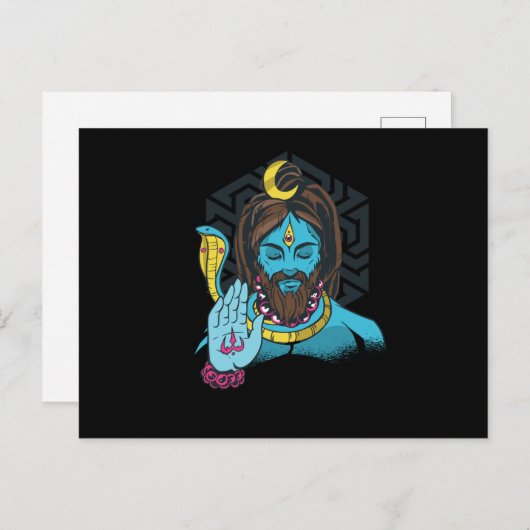 Lord Shiva Briefkaart (Voorkant / Achterkant)
