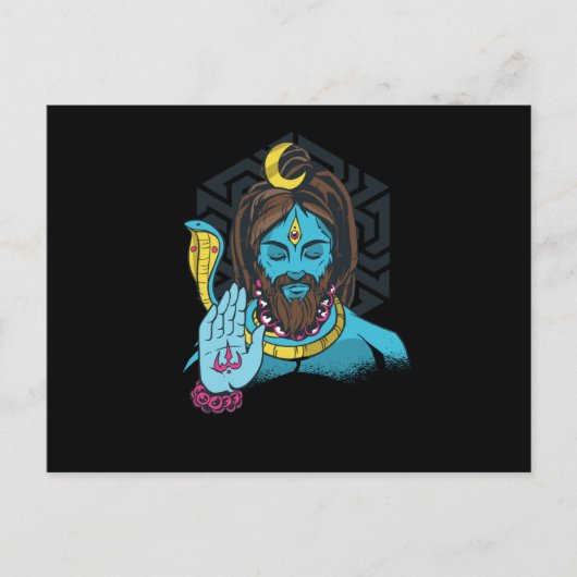 Lord Shiva Briefkaart (Voorkant)