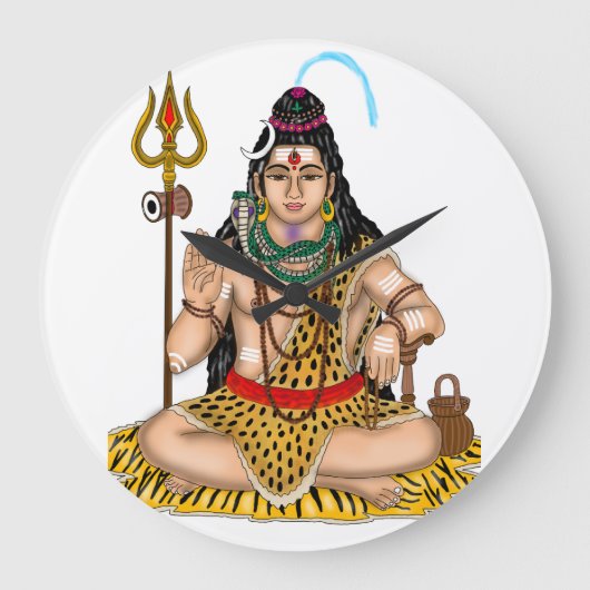 Lord Shiva Clock Grote Klok (Voorkant)