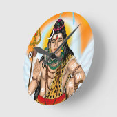 Lord Shiva Clock Ronde Klok (Hoek)