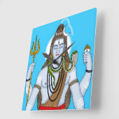 Lord Shiva Clock Vierkante Klok (Hoek)