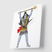 Lord Shiva Clock Vierkante Klok (Hoek)