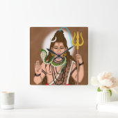 Lord Shiva Clock Vierkante Klok (Huis)