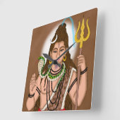 Lord Shiva Clock Vierkante Klok (Hoek)