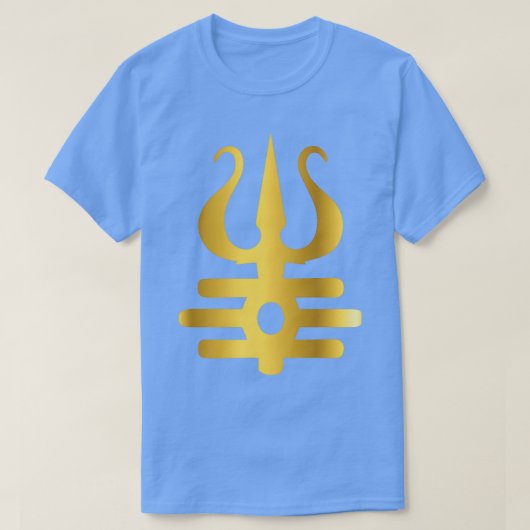 Lord shiva golden trishul designer kunst t-shirt (Design voorkant)
