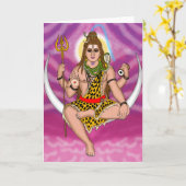 Lord Shiva Greeting Card Kaart (Gele Bloem)