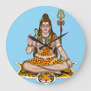 Lord Shiva Hindoegodheid Aangepaste Wandklok