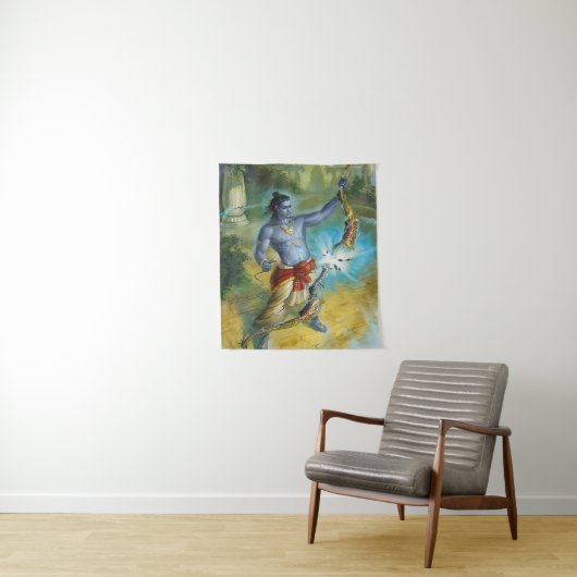 Lord Shiva Hindu God - Tapestry Wandkleed (In situ)