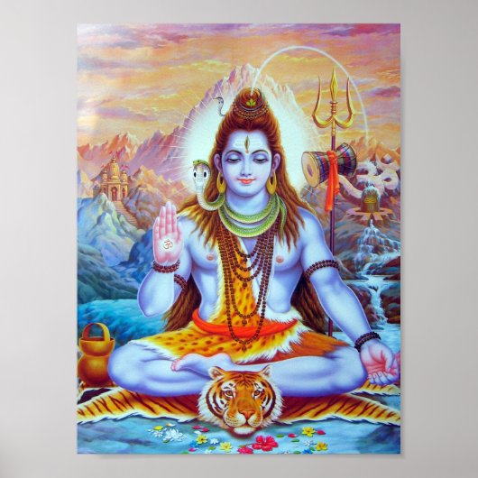 Lord Shiva Hindu Religie Poster (Voorkant)