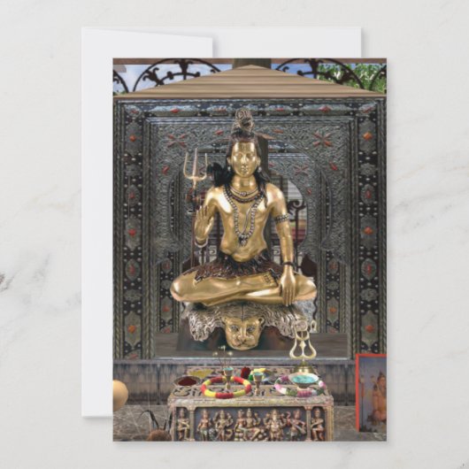 Lord Shiva Hindu Temple #2 Uitnodiging 5 x 7 inch (Voorkant)