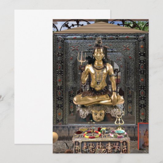 Lord Shiva Hindu Temple #2 Uitnodiging 5 x 7 inch (Voorkant / Achterkant)