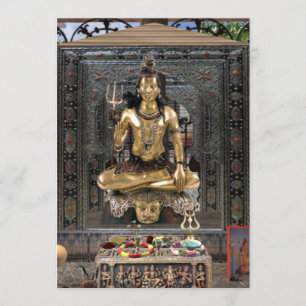 Lord Shiva Hindu Temple #2 Uitnodiging 5 x 7 inch