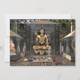 Lord Shiva Hindu Temple Invitation Matte 5 x 7 inc Kaart