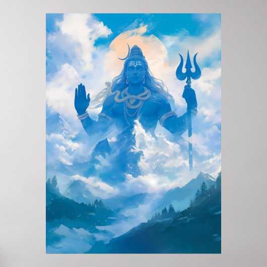 Lord Shiva in het Kailasa Poster (Voorkant)