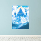 Lord Shiva in Kailasa Canvas Muurkunst Afdruk (Insitu (Houten vloer))