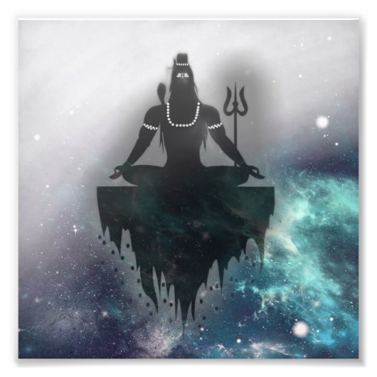 Lord Shiva in Meditation Position, een Universele  Foto Afdruk (Voorkant)