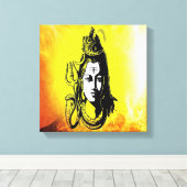 Lord Shiva is een prachtig schilderij op de canvas (Insitu (Houten vloer))