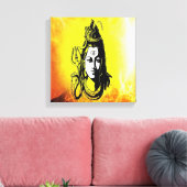 Lord Shiva is een prachtig schilderij op de canvas (Insitu (Woonkamer))