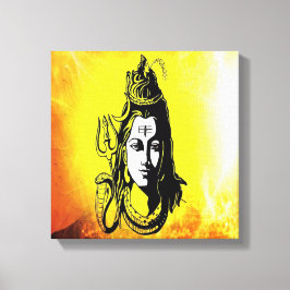 Lord Shiva is een prachtig schilderij op de canvas Afdruk
