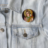 Lord Shiva-knop Ronde Button 5,7 Cm (In situ)
