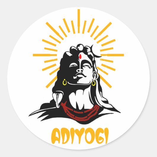 Lord Shiva | Mahadev Ronde Sticker (Voorkant)