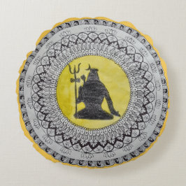 Lord Shiva Mandala Art Ronde Kussenhoes Rond Kussen