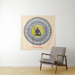 Lord Shiva Mandala Wandtapijt Wandkleed
