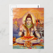 Lord Shiva Meditating Briefkaart (Voorkant / Achterkant)