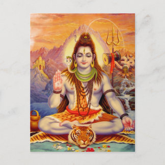 Lord Shiva Meditating Briefkaart