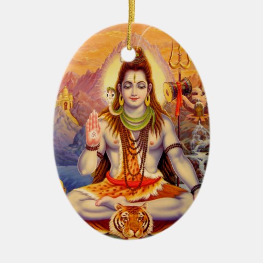 Lord Shiva Meditating Ornament (Voorkant)