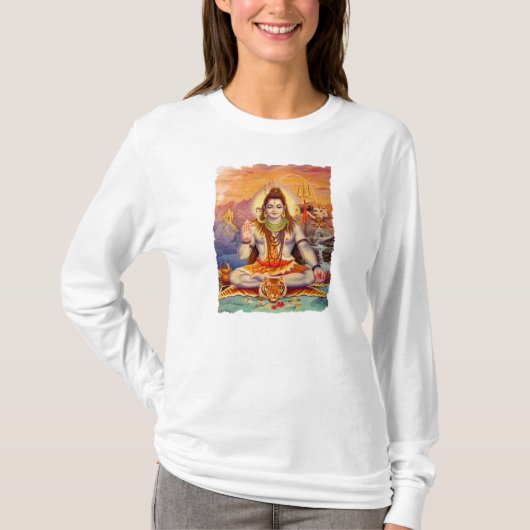 Lord Shiva Meditating T-shirt (Voorkant)