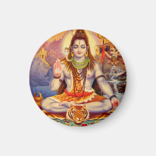 Lord Shiva mediterende magneet