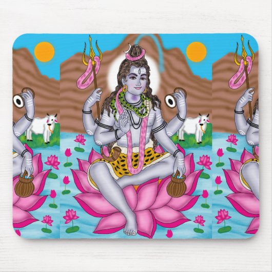 Lord Shiva Mouse Pad Muismat (Voorkant)