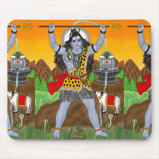 Lord Shiva Mouse Pad Muismat (Voorkant)