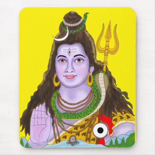 Lord Shiva Mouse Pad Muismat (Voorkant)